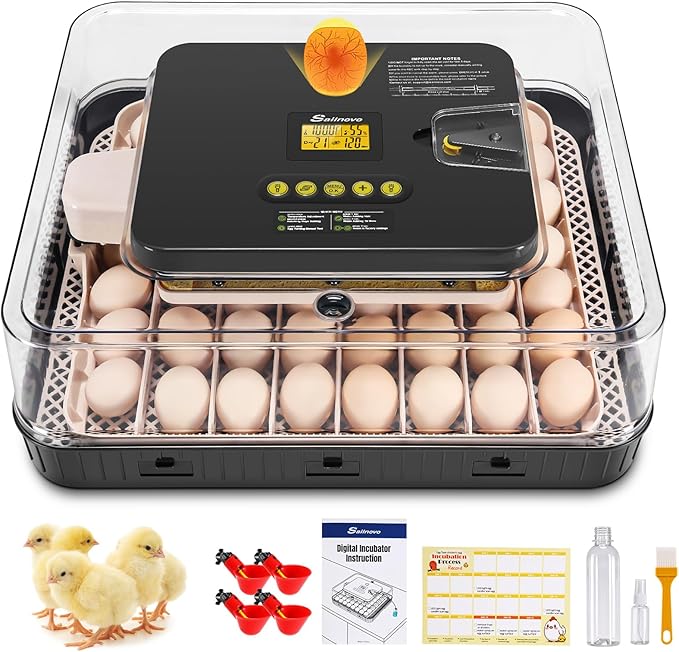 Sailnovo 56‑Egg Incubator with Auto Turning & Humidity Control